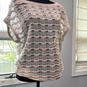 Wow couture wide neck sweater shell sz S